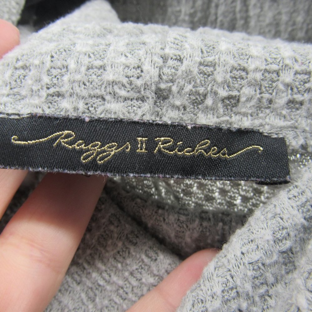 Raggs to Riches gray cowl neck long sleeve size MED - Picture 3 of 7